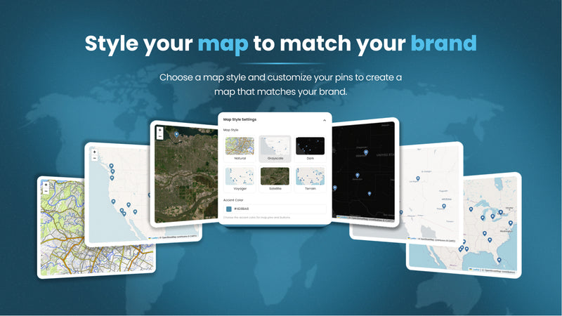 Screenshot: map style options