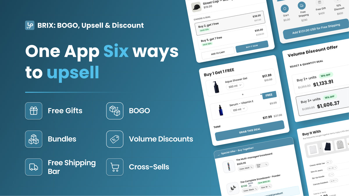 BRIX: BOGO, Upsell & Discount